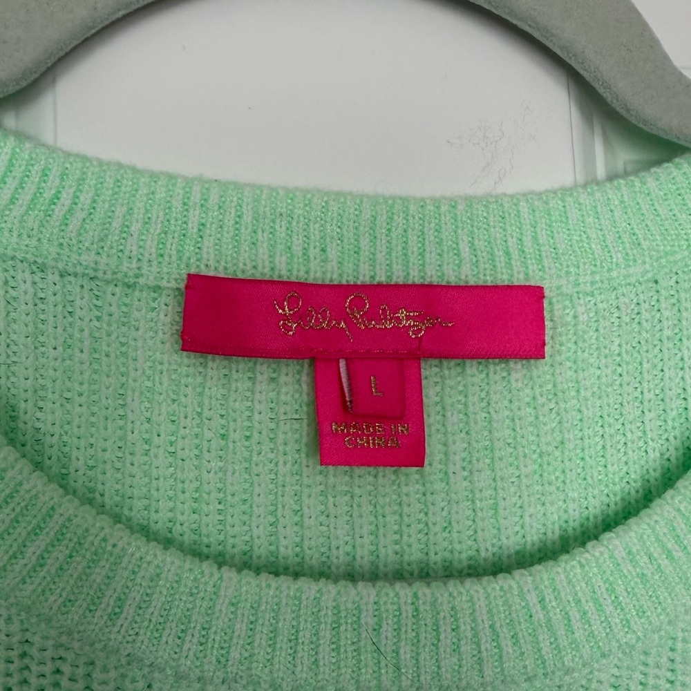 Lilly Pulitzer Cortina sweater in Agave Green Marled Ombré size L - Picture 2 of 10